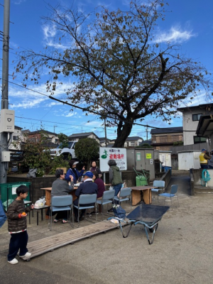 青空市11月団欒の様子