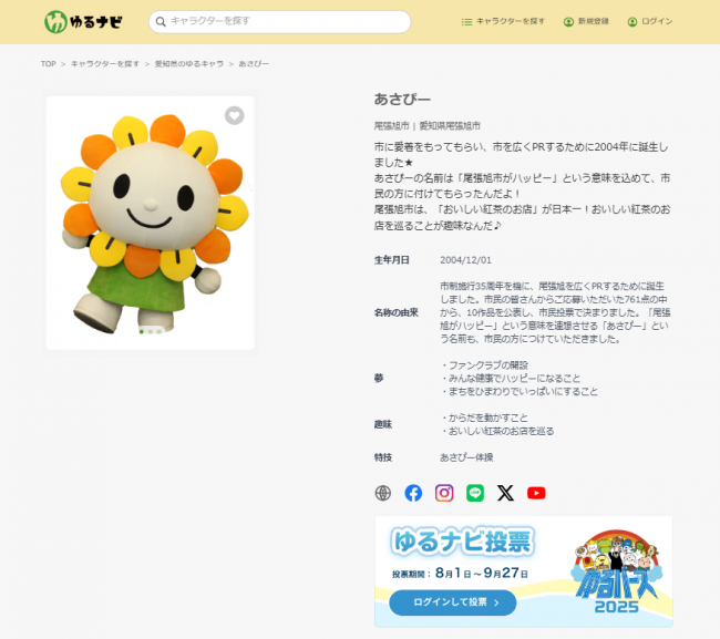 ゆるバースのあさぴーのページ