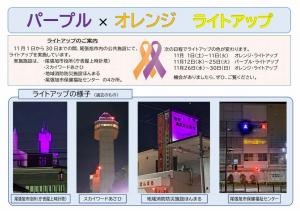パープル×オレンジ ライトアップについて