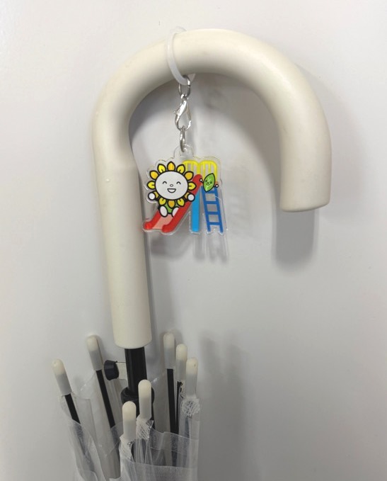 アクリルアンブレラマーカー傘装着写真