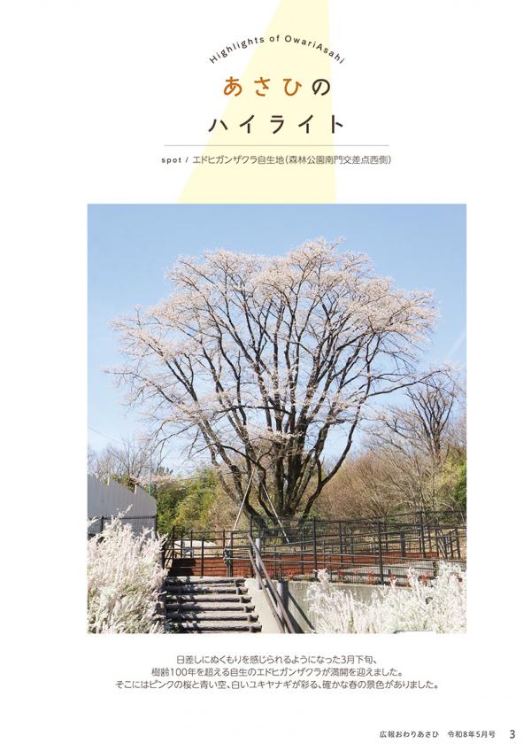 広報おわりあさひ5月号3ページ