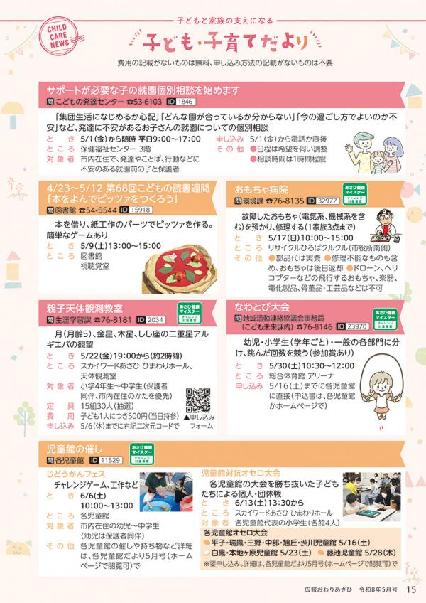 広報おわりあさひ5月号15~17ページ
