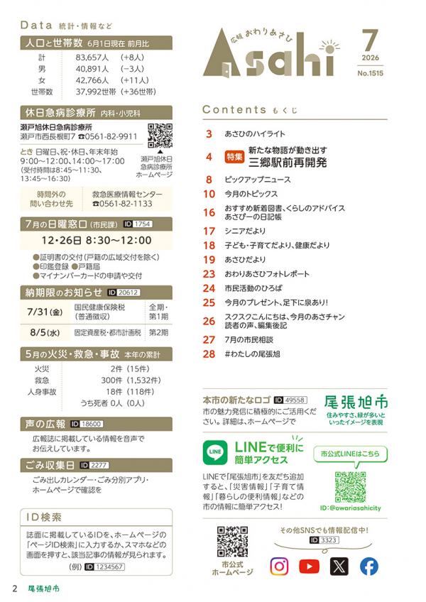 広報おわりあさひ7月号2ページ