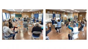 ラポール旭ふれあいの会　筋トレの様子