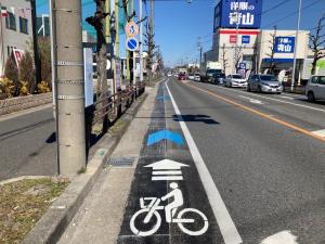 写真1（自転車通行空間整備）